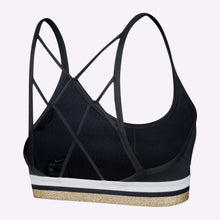 Load image into Gallery viewer, Nike Indy Women's Light-Support Sports Bra - BLACK/WHITE/METALLIC GOLD/WHITE