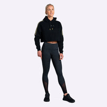 Load image into Gallery viewer, The WOD Life - Women's Wanderer Cropped Hoodie - BLACK/KHAKI