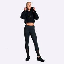 Load image into Gallery viewer, The WOD Life - Women's Wanderer Cropped Hoodie - BLACK/KHAKI