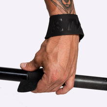 Load image into Gallery viewer, TWL - LEATHER LIFTING STRAPS - PAIR - BLACK