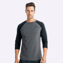 Load image into Gallery viewer, The Brave - Men's Adventure Raglan Shirt - Charcoal Marle/Black/Black