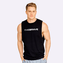 Load image into Gallery viewer, The Brave - Men's Waverider Muscle Tank - Black/White