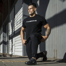 Load image into Gallery viewer, The Brave - Men's Waverider T-Shirt - Black/White