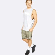 Load image into Gallery viewer, The WOD Life - Men's Classics Gunship Muscle Tank - Light Grey/White
