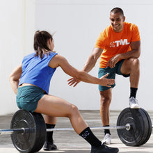 Load image into Gallery viewer, The WOD Life - Men's Classics Flux T-Shirt - Golden Poppy/White