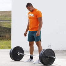 Load image into Gallery viewer, The WOD Life - Men's Classics Flux T-Shirt - Golden Poppy/White