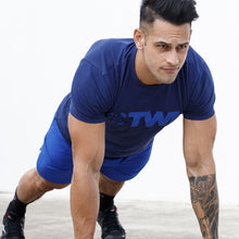 Load image into Gallery viewer, The WOD Life - Men's Classics Flux T-Shirt - Indigo/Surf Blue