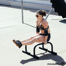 Load image into Gallery viewer, Rehband RX Elbow Sleeve - 5mm - Black/Pink - SINGLE