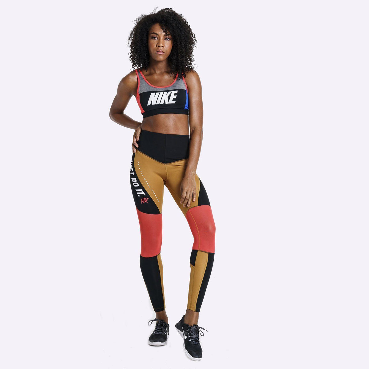 Nike Dri-FIT Power Women's Graphic Training Tights Wheat/Black/Emb