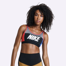 Load image into Gallery viewer, Nike Sport - Women's Distort Classic Medium Support Bra - Carbon Heather/Game Royal/White