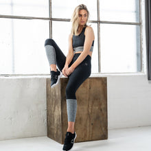 Load image into Gallery viewer, The WOD Life - Women's Endure Seamless Tights - Black/Charcoal Marle