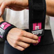 Load image into Gallery viewer, Schiek Wrist Wraps - Black/Pink
