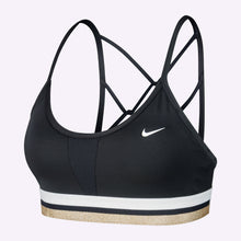 Load image into Gallery viewer, Nike Indy Women&#39;s Light-Support Sports Bra - BLACK/WHITE/METALLIC GOLD/WHITE
