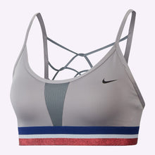 Load image into Gallery viewer, Nike Indy Women&#39;s Light-Support Sports Bra - ATMOSPHERE GREY/DEEP ROYAL BLUE/BLACK

