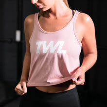 Load image into Gallery viewer, TWL - Women&#39;s Cropped Spirit Tank - BLUSH PINK/WHITE
