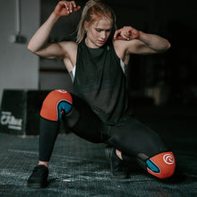 Load image into Gallery viewer, Rehband - RX Knee Sleeve - 5mm - Orange/Teal - SINGLE

