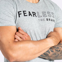 Load image into Gallery viewer, The Brave - Men&#39;s Fearless T-Shirt - Light Grey Marl
