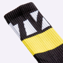 Load image into Gallery viewer, TWL - EVERYDAY CORE SOCKS - BLACK/YELLOW/WHITE
