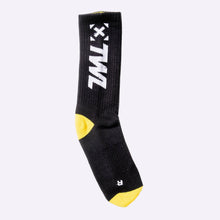 Load image into Gallery viewer, TWL - EVERYDAY CORE SOCKS - BLACK/YELLOW
