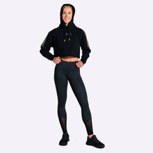 Load image into Gallery viewer, The WOD Life - Women&#39;s Wanderer Cropped Hoodie - BLACK/KHAKI
