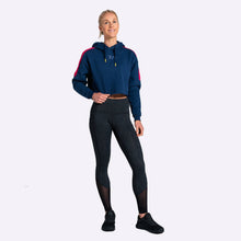 Load image into Gallery viewer, The WOD Life - Women&#39;s Wanderer Cropped Hoodie - INDIGO/CERISE
