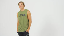 Load image into Gallery viewer, The WOD Life - Men&#39;s Classics Gunship Muscle Tank - Khaki/Black
