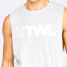Load image into Gallery viewer, The WOD Life - Men&#39;s Classics Gunship Muscle Tank - Light Grey/White
