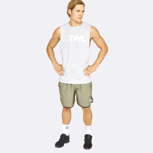 Load image into Gallery viewer, The WOD Life - Men&#39;s Classics Gunship Muscle Tank - Light Grey/White
