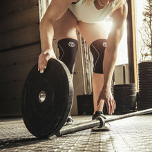 Load image into Gallery viewer, Rehband RX Knee Sleeve - 7mm - Black/White - SINGLE
