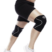 Load image into Gallery viewer, Rehband RX Knee Sleeves - 5mm - Black/White - PAIR
