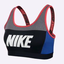 Load image into Gallery viewer, Nike Sport - Women&#39;s Distort Classic Medium Support Bra - Carbon Heather/Game Royal/White
