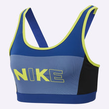 Load image into Gallery viewer, Nike - Women&#39;s Medium Support Sports Bra - Indigo Force/Indigo Storm/Black/Cyber

