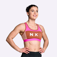 Load image into Gallery viewer, Nike - Women&#39;s Medium Support Sports Bra - Laser Fuchsia/Dusty Peach/White

