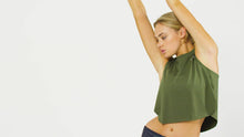 Load image into Gallery viewer, The Brave - Women&#39;s Cropped Tank - Dark Olive
