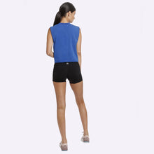 Load image into Gallery viewer, The WOD Life - Women&#39;s Classics Slash Crop Tank - Surf Blue
