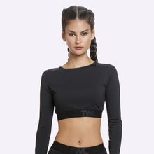 Load image into Gallery viewer, The WOD Life - Women&#39;s Classics Striker L/S Crop - Black
