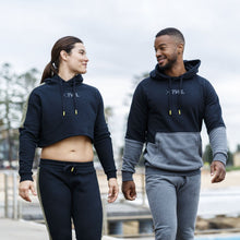 Load image into Gallery viewer, The WOD Life - Women&#39;s Wanderer Cropped Hoodie - BLACK/KHAKI
